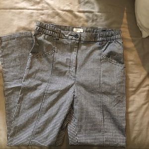 Silence + Noise Gingham Black and White Pants